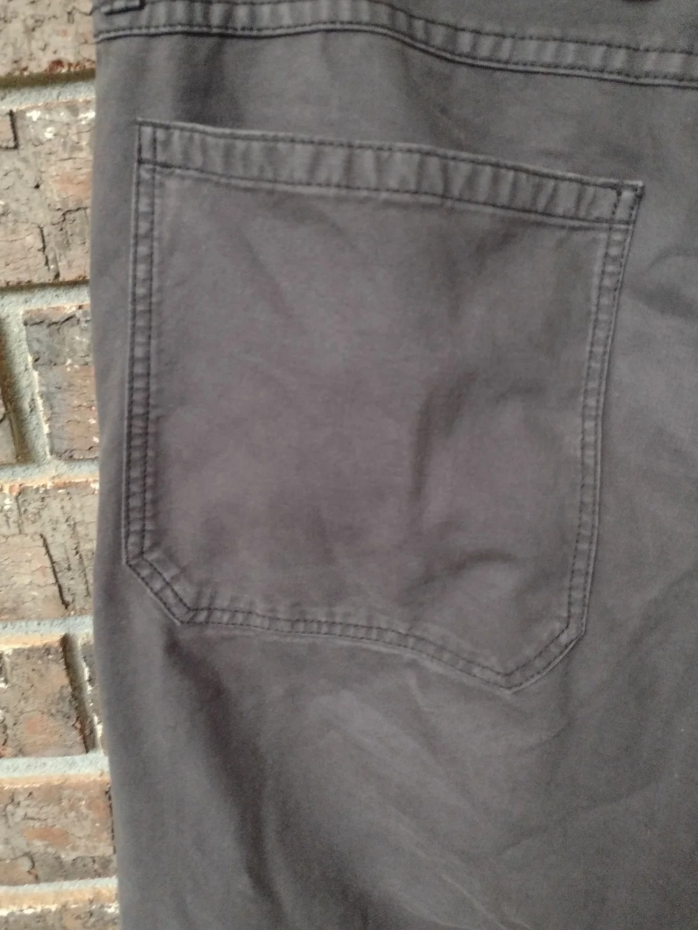 Madewell Pants Mens 35x31 DGray Canvas Relaxed Straight Double Knee Button fly
